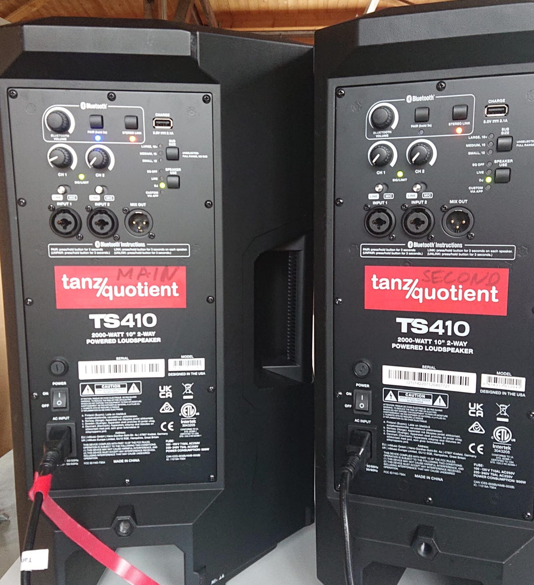 Backside of Speakers