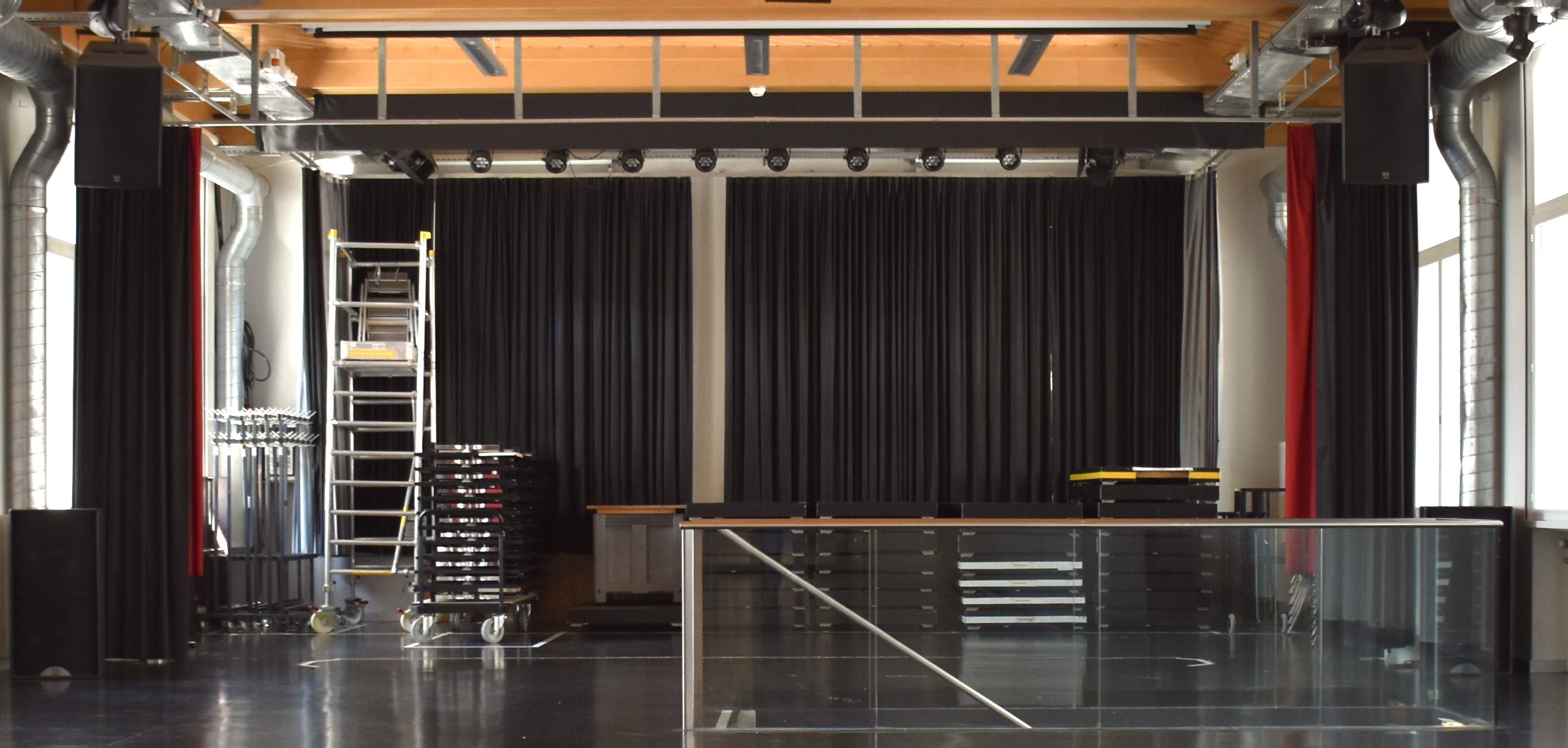 Wardrobe in the left of stage